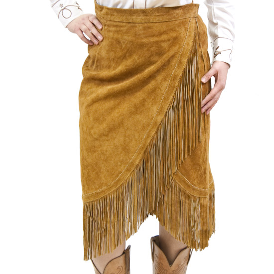 Kobler: Alcalas Western Wear Women's Brown Suede "Yuma" Western Skirt
