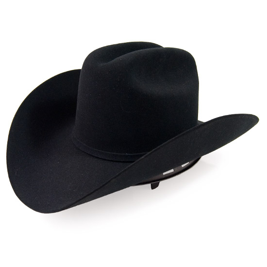 Stetson: Alcalas Western Wear 6X Black RUIDOSO felt hat with matching ...