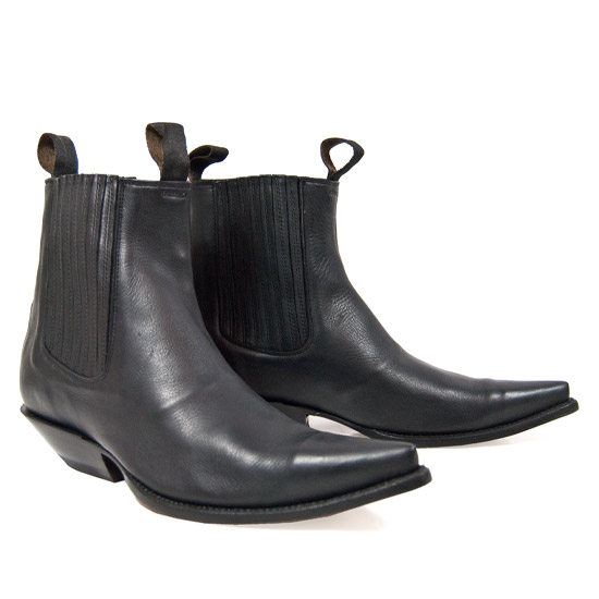 Mezcalero: Alcalas Western Wear Men's Black Plain Pull-on 1/2 Boot ...