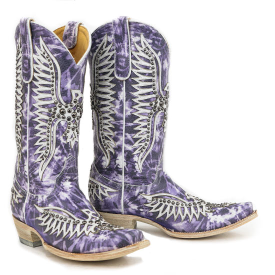 Old Gringo: Alcalas Western Wear Women's purple and white crackled
