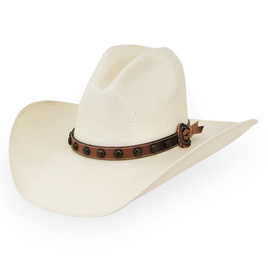 Stetson: Alcalas Western Wear 10X Natural Broken Bow Straw Cowboy Hat ...