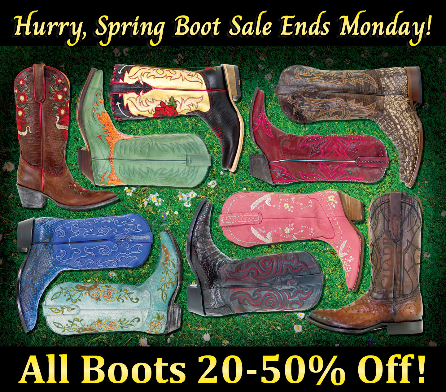 Spring Boot Sale ends Monday 20-50% Off All Boots