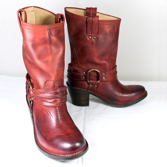Frye: Alcalas Western Wear Women's Burnt Red 'Carmen Harness Short Boot ...