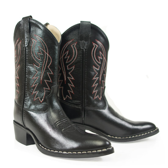 Old West: Alcalas Western Wear Children's black cowboy boot with ...