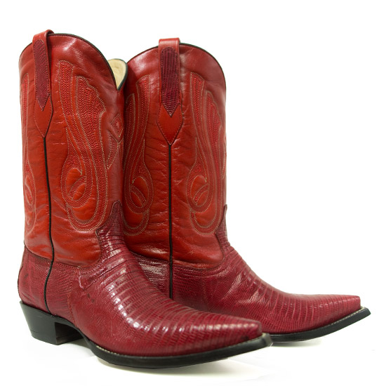Corral: Alcalas Western Wear Men's Red Genuine Teju lizard cowboy boots ...
