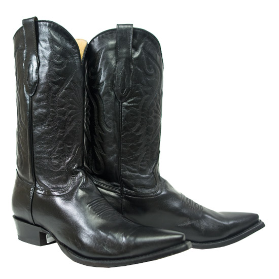 Corral: Alcalas Western Wear Men's Black Goat Leather Cowboy Boots ...