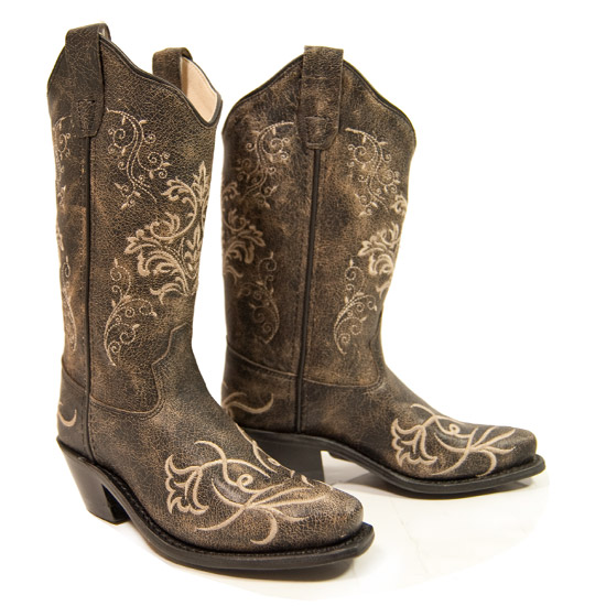 Old West: Alcalas Western Wear Girl's Western Brown Leather Cowboy ...