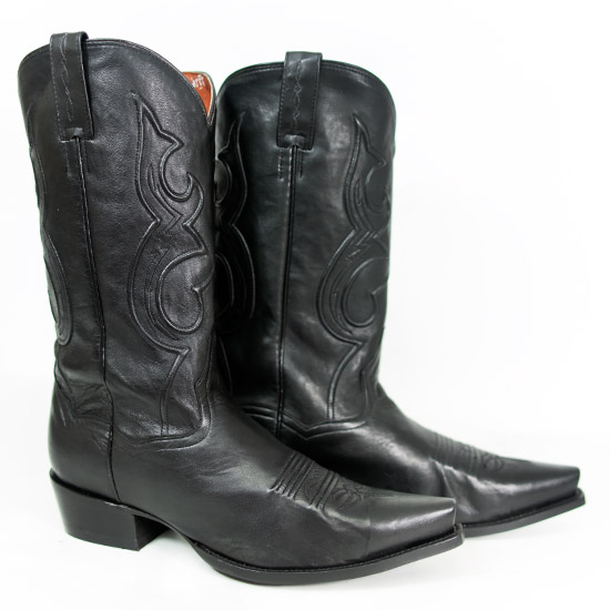 Dan Post: Alcalas Western Wear Men's Black Calfskin cowboy boots ...