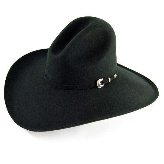 Texas Hat Co.: Alcalas Western Wear 3X BLACK GUS wool hat with black ...
