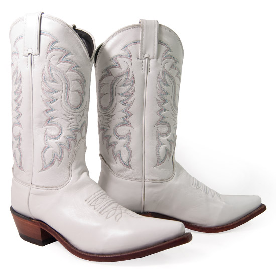 Nocona: Alcalas Western Wear women's white calf cowboy boots. Leather ...