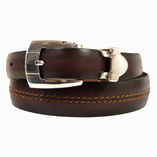 Leegin: Alcalas Western Wear antique brown leather tapered dress belt ...