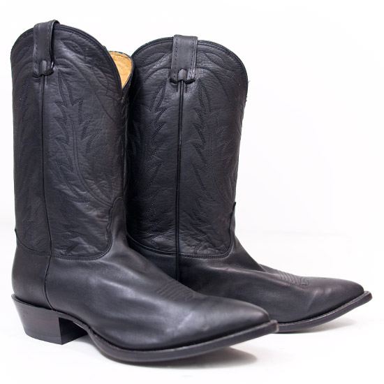 Nocona: Alcalas Western Wear Men's Black Deertan Leather Cowboy Boots ...