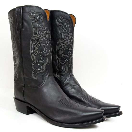 Lucchese: Alcalas Western Wear Men's Black Cordoba Calfskin boots ...