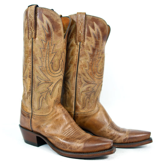 Lucchese: Alcalas Western Wear Women's Tan distressed