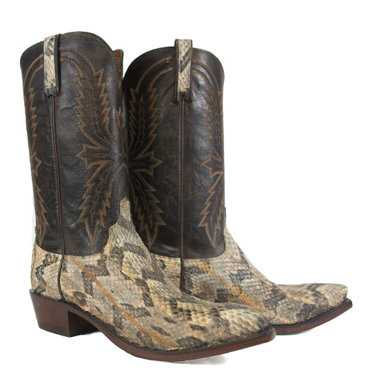 Lucchese: Alcalas Western Wear Men's Natural Canebrake Snake Boots ...